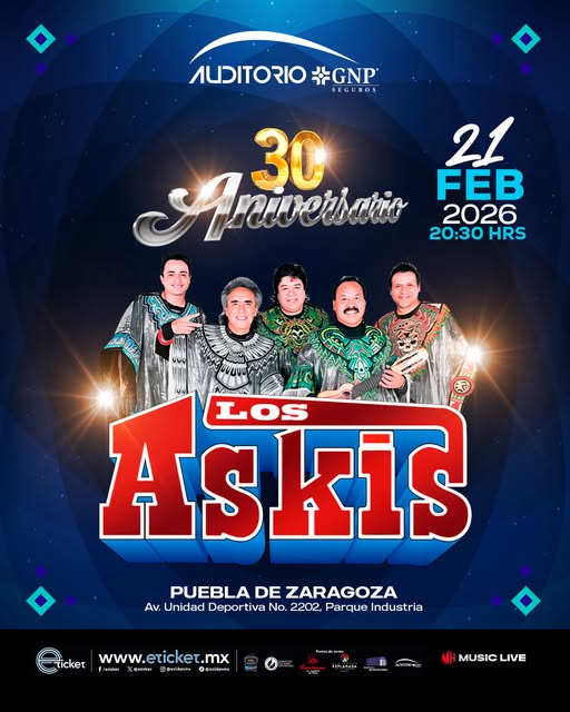 Los Askis llegan a Puebla en 2026: la cumbia andina hará vibrar el Auditorio GNP Seguro